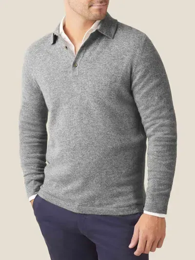 Luca Faloni Polo Sweater In Dolomiti Grey