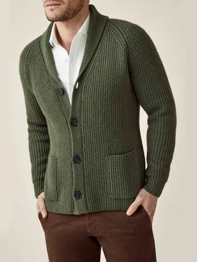 Luca Faloni Cardigan In Hunting Green