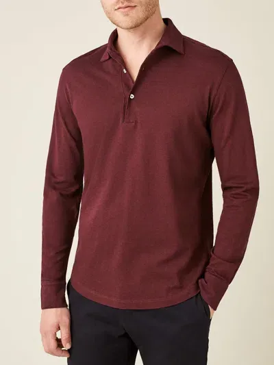 Luca Faloni Brera Polo Shirt In Lava Red