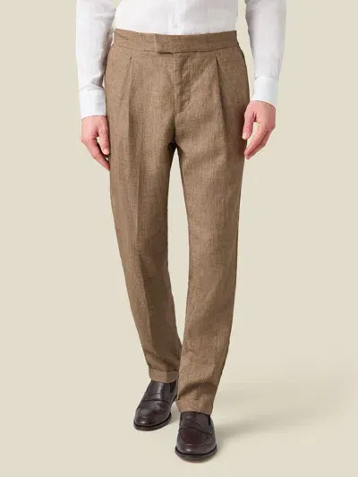 Luca Faloni Elegant Trousers In Hazelnut Brown