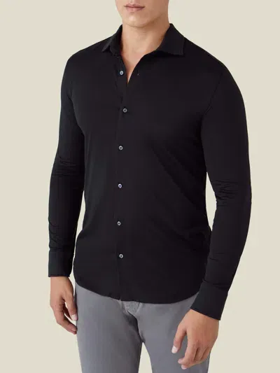 Luca Faloni Silk-cotton Como Shirt In Black