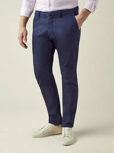 Luca Faloni Whipcord Cotton Lightweight Chinos In Navy Blue