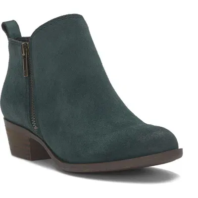 Lucky Brand Basel Bootie In Scarab Suede