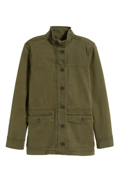 Lucky Brand Cotton Blend Utility Jacket In Olive Night