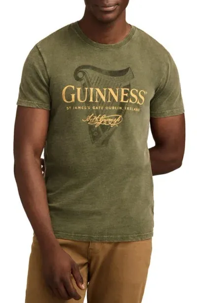 Lucky Brand Guinness Harp Cotton Graphic T-shirt In Rifle Green