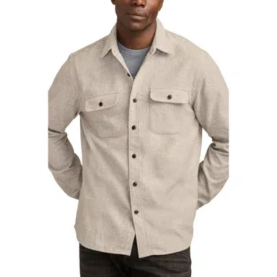 Lucky Brand Sof Cloud Flannel Button-up Shirt In Heather Grey