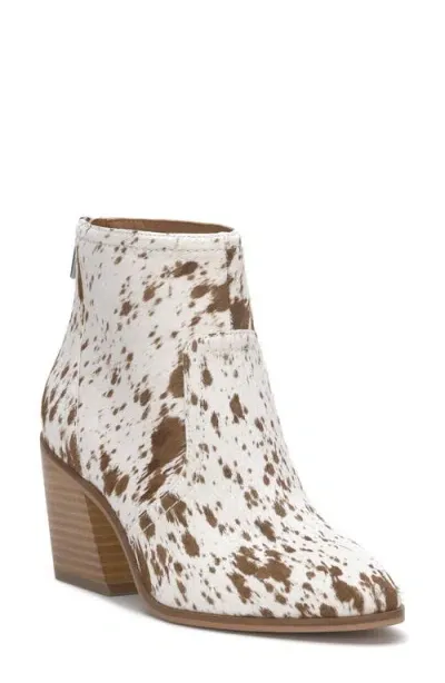 Lucky Brand Sonah 2 Genuine Calf Hair Bootie In Blanche