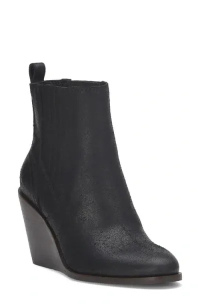 Lucky Brand Wilano Wedge Bootie In Black/black