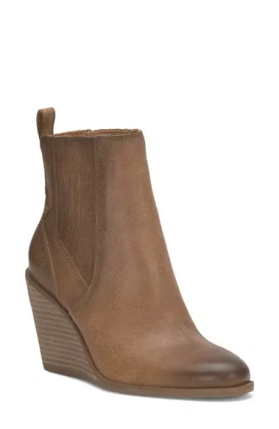 Lucky Brand Wilano Wedge Bootie In Caramel/cara