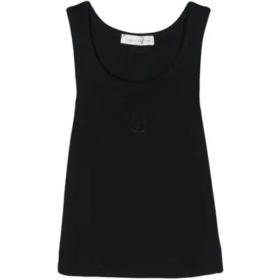 Ludovic De Saint Sernin Logo-embroidered Tank Top In Black