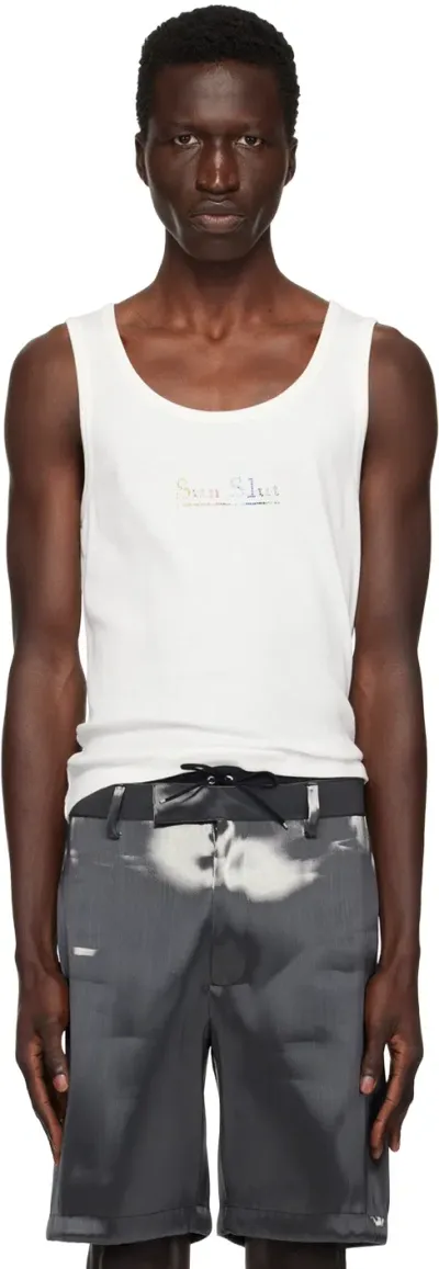 Ludovic De Saint Sernin White 'sun Slut' Tank Top In White/multi