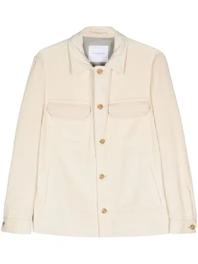 Luigi Bianchi Jacket With Logo In Neutrals