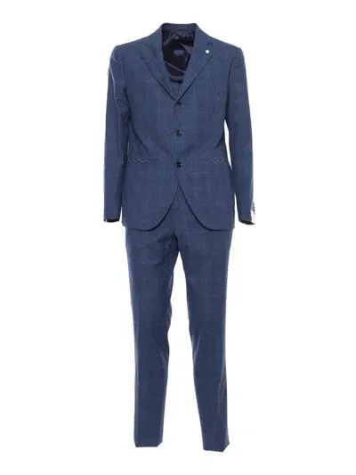 Luigi Bianchi Mantova Blue Pinstripe Suit