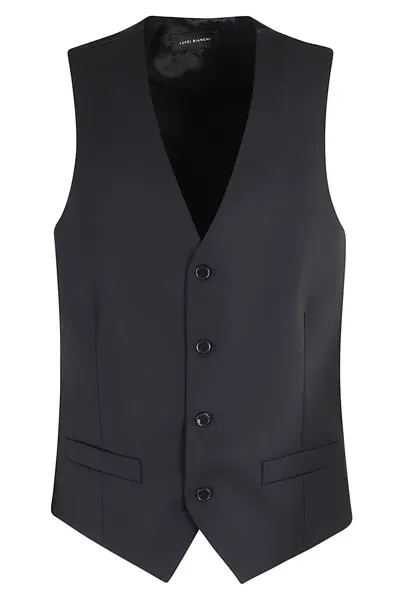 Luigi Bianchi Mantova Gilet In Blu Scuro