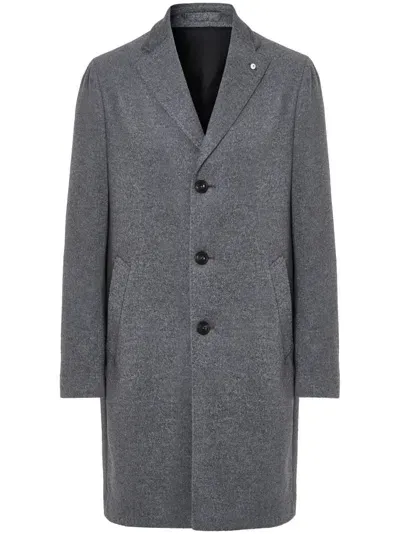 Luigi Bianchi Mantova Single-breasted Coat In Gray