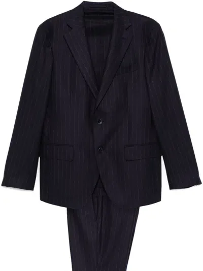 Luigi Bianchi Mantova Striped Suit In Blue