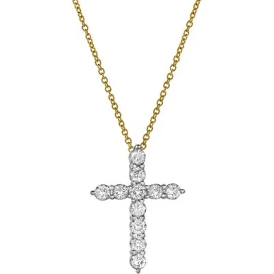 Luvmyjewelry Christian Cross Pommee Diamond Pendant In 10k Yellow Gold