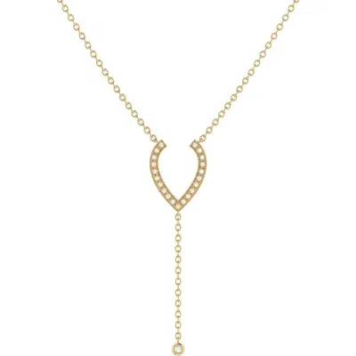 Luvmyjewelry Drizzle Drip Teardrop Bolo Adjustable Diamond Lariat Necklace In 14k Yellow Gold Vermeil On Sterling In 14kt Gold Vermeil On Sterling