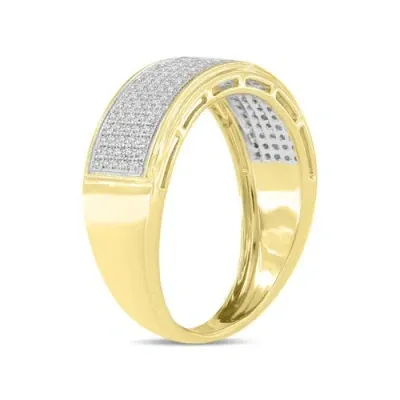 Luvmyjewelry Quintus Unisex Diamond Band Ring In 10k Yellow Gold