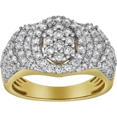 Luvmyjewelry Spotlight 14k Yellow Gold Diamond Men Statement Ring