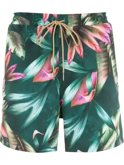 Lygia & Nanny Gil Foliage-print Swimming Shorts In Green