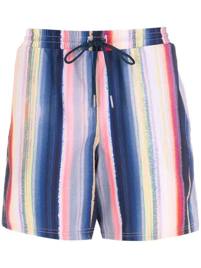 Lygia & Nanny Gil Stripe-print Swimming Shorts In Multicolour