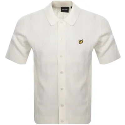 Lyle & Scott Lyle And Scott Textured Stripe Polo T Shirt White