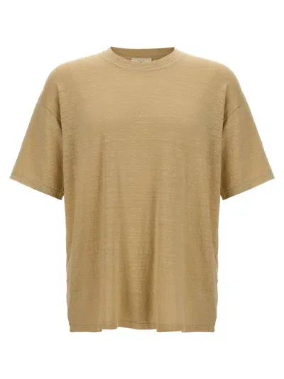 Ma'ry'ya Linen T-shirt In Gold