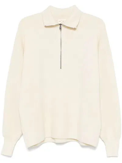 Ma'ry'ya Zip Sweater In White