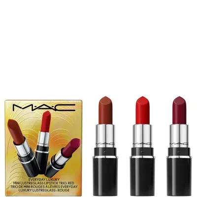 Mac Everyday Luxury Mini Lustreglass Lipstick Trio - Red In White