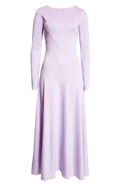 Maccapani The Juls Metallic Long Sleeve Dress In Lurex Lilac