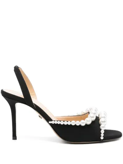 Mach & Mach 85mm Sirene Sandals In Black  