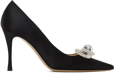 Mach & Mach Black Double Bow 95 Heels