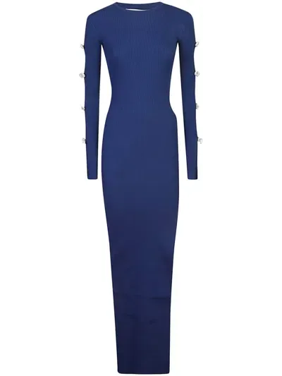 Mach & Mach Cut-out Maxi Dress In Blue