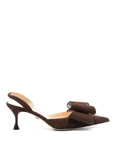 Mach & Mach 65mm Bow-embellished Pumps In Brown