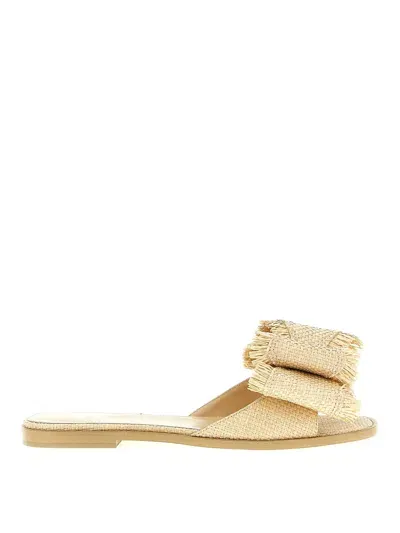 Mach & Mach Le Cadeau Sandals In Beige