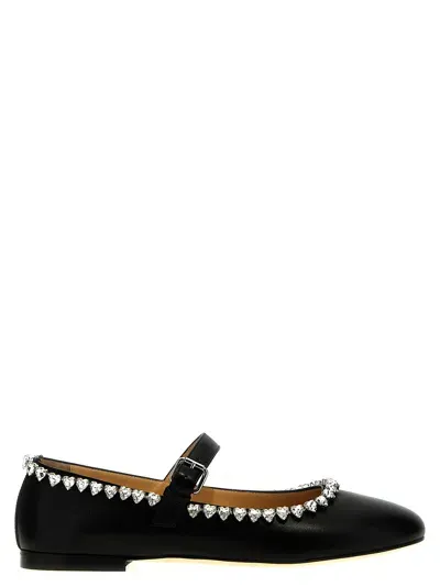 Mach & Mach Audrey Ballet Flats In Black