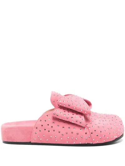 Mach & Mach Le Cadeau Leather Mules In Pink