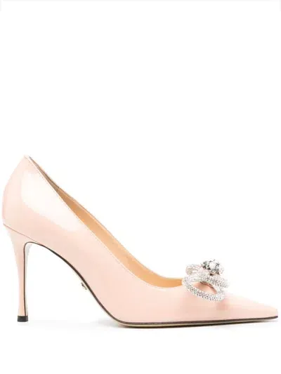 Mach & Mach Double Bow Embellished Pumps In Pink