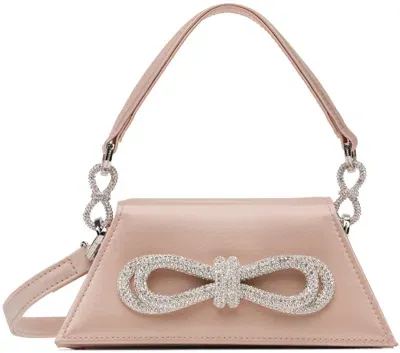 Mach & Mach Pink Double Bow Samantha Small Bag In Nude