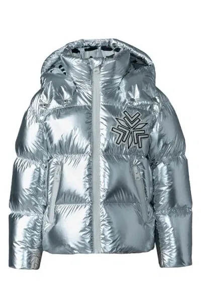 Mackage Kids' Jesse Water Repellent 750 Fill Power Down Puffer Coat In Silver