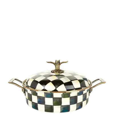 Mackenzie-childs Courtly Check Casserole Dish In Black