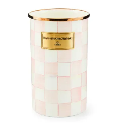 Mackenzie-childs Rosy Check Utensil Holder In Pink