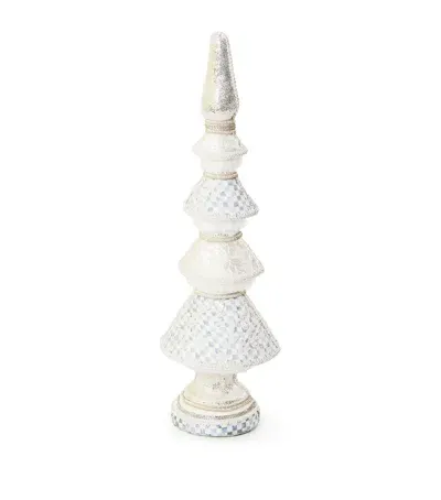 Mackenzie-childs Small Crystal Palace Tabletop Finial In White