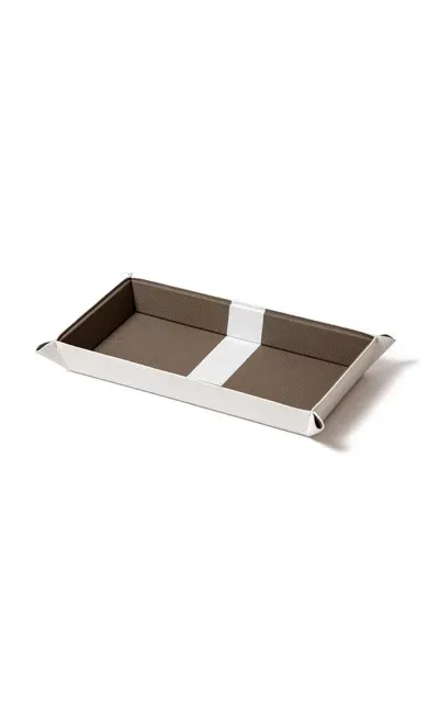 Madame Malachite Riley Leather Vide Poche Tray In White