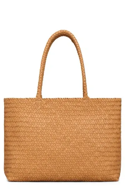 Madewell Handwoven Leather Tote In Desert Camel