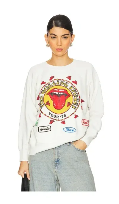 Madeworn Rolling Stones 1978 Crewneck In 빈티지 화이트