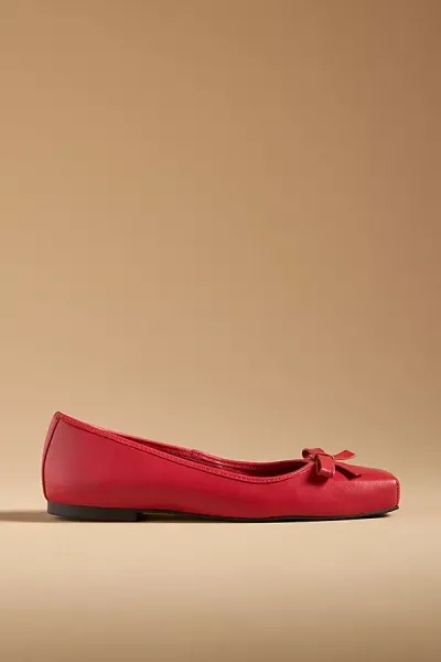 Maeve Square-toe Ballet Flats In Red