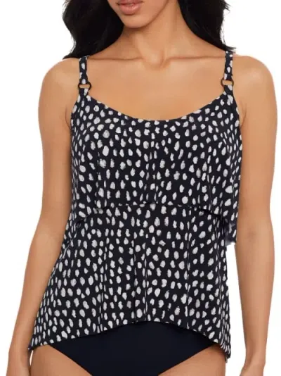 Magicsuit Pebbles Grace Tankini Top In Black,white