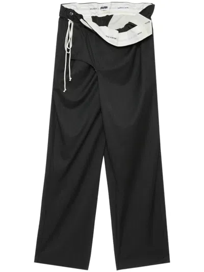 Magliano Asymmetric Edge Trousers In Black